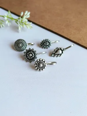 Celestial Sparkle Oxidized Nosepins | Sarichka
