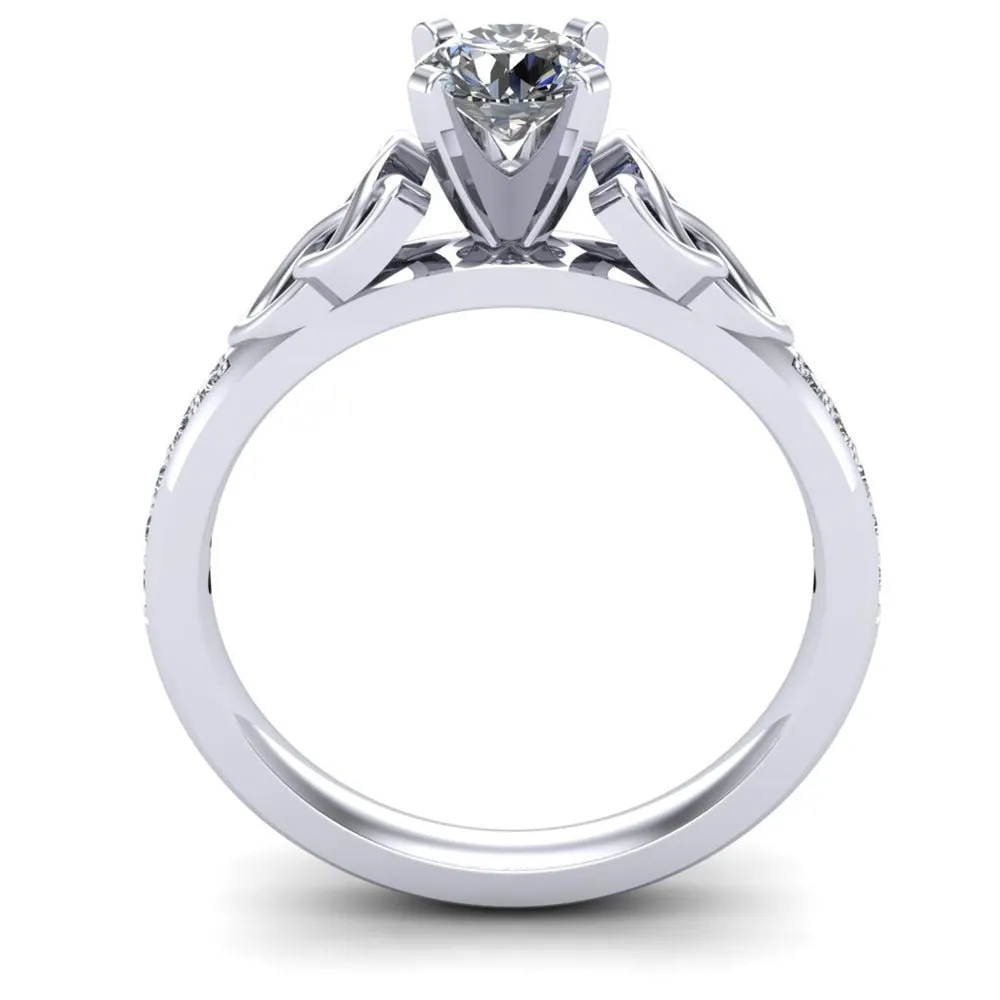 Celtic Engagement Ring AYLIN-1-WHITE-ROUND