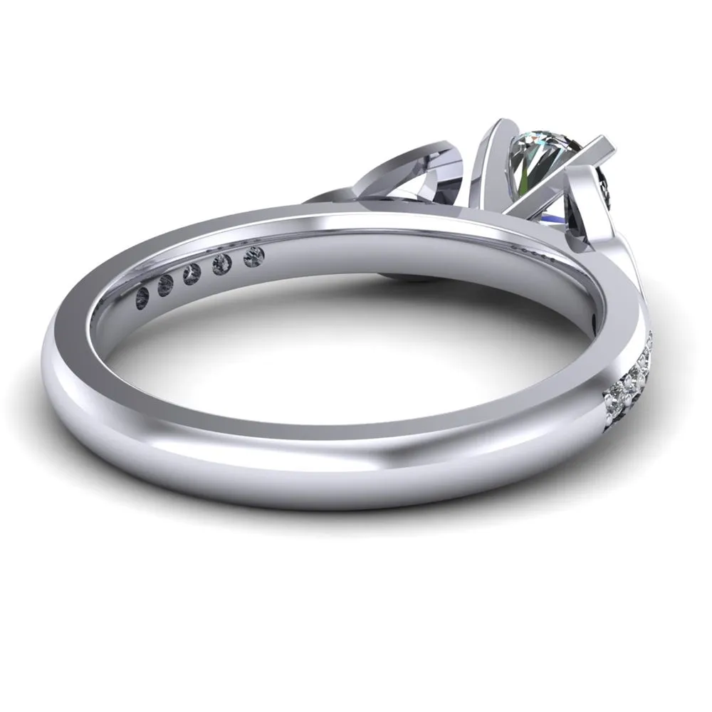 Celtic Engagement Ring AYLIN-1-WHITE-ROUND