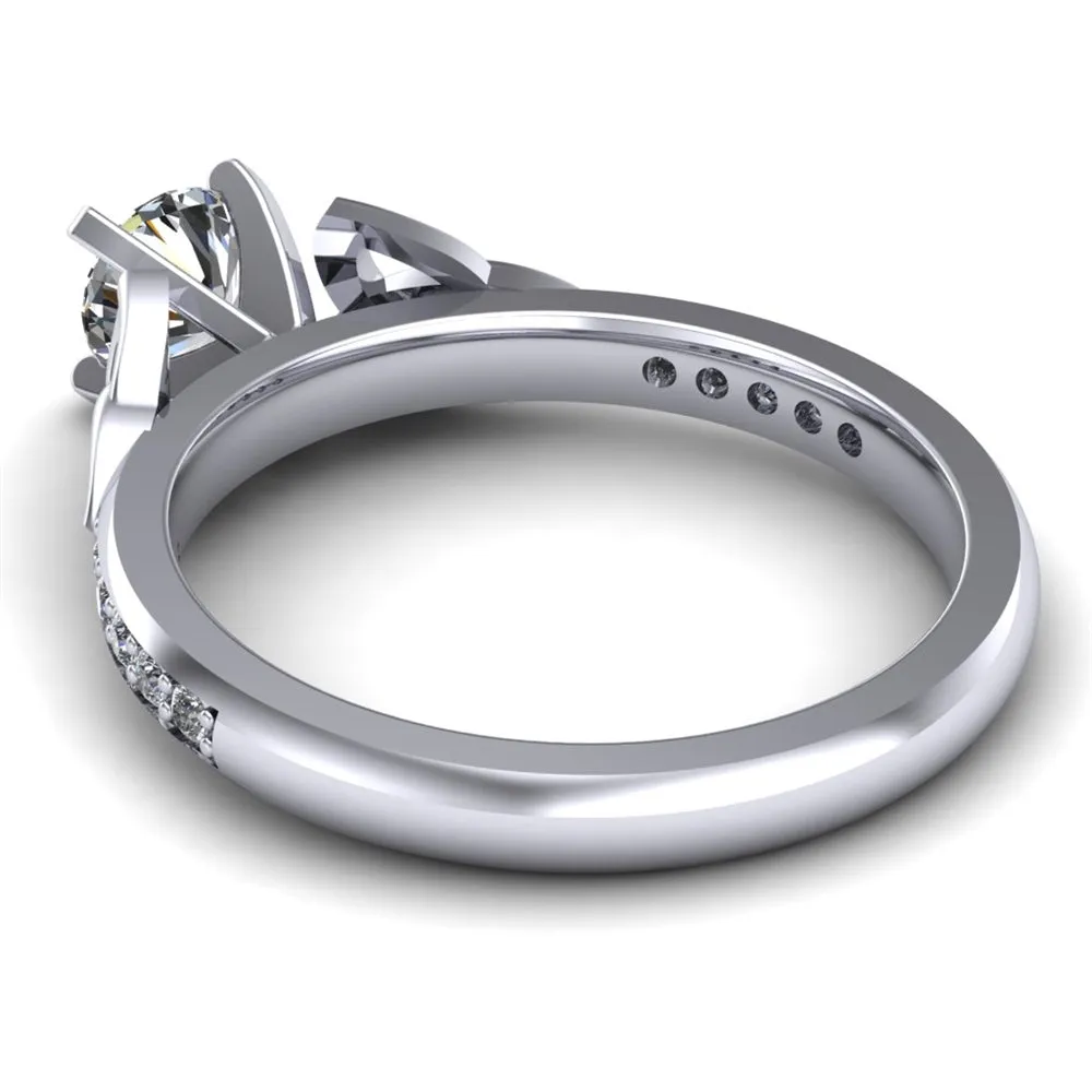 Celtic Engagement Ring AYLIN-1-WHITE-ROUND
