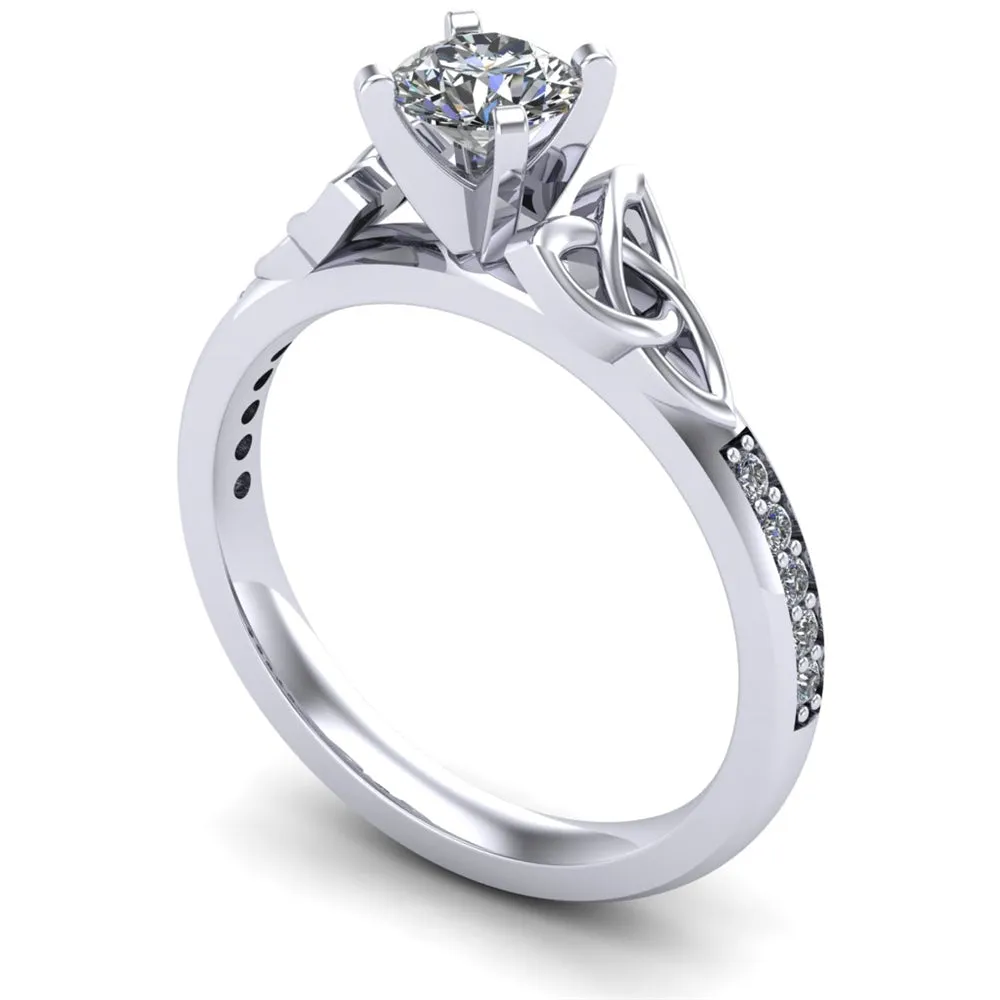Celtic Engagement Ring AYLIN-1-WHITE-ROUND