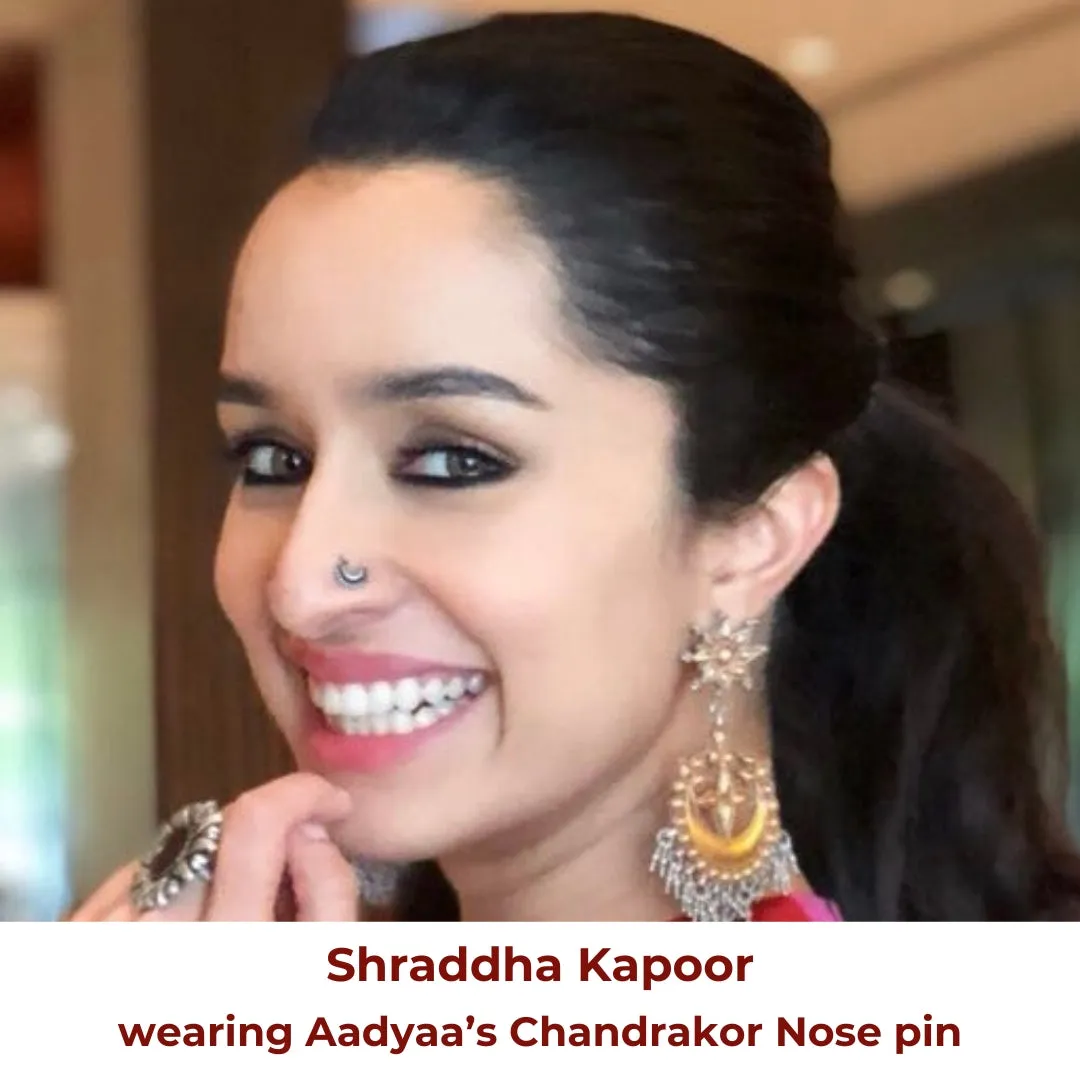 Chandrakor Nose pin: Small (Pierced)
