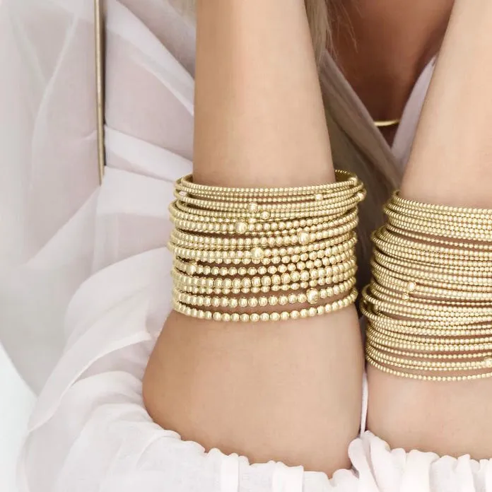 Classic Beaded Bangle Stack - 3Mm Bsban3