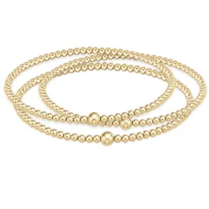 Classic Beaded Bangle Stack - 3Mm Bsban3