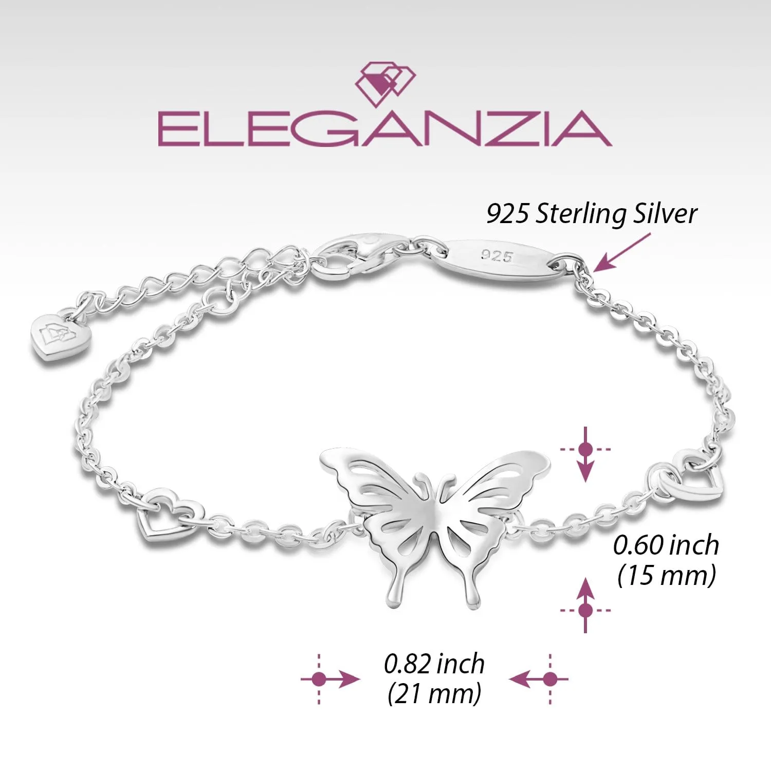 Classic Butterfly Bracelet Sterling Silver