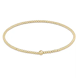 Classic Gold 2mm Beaded Bangle