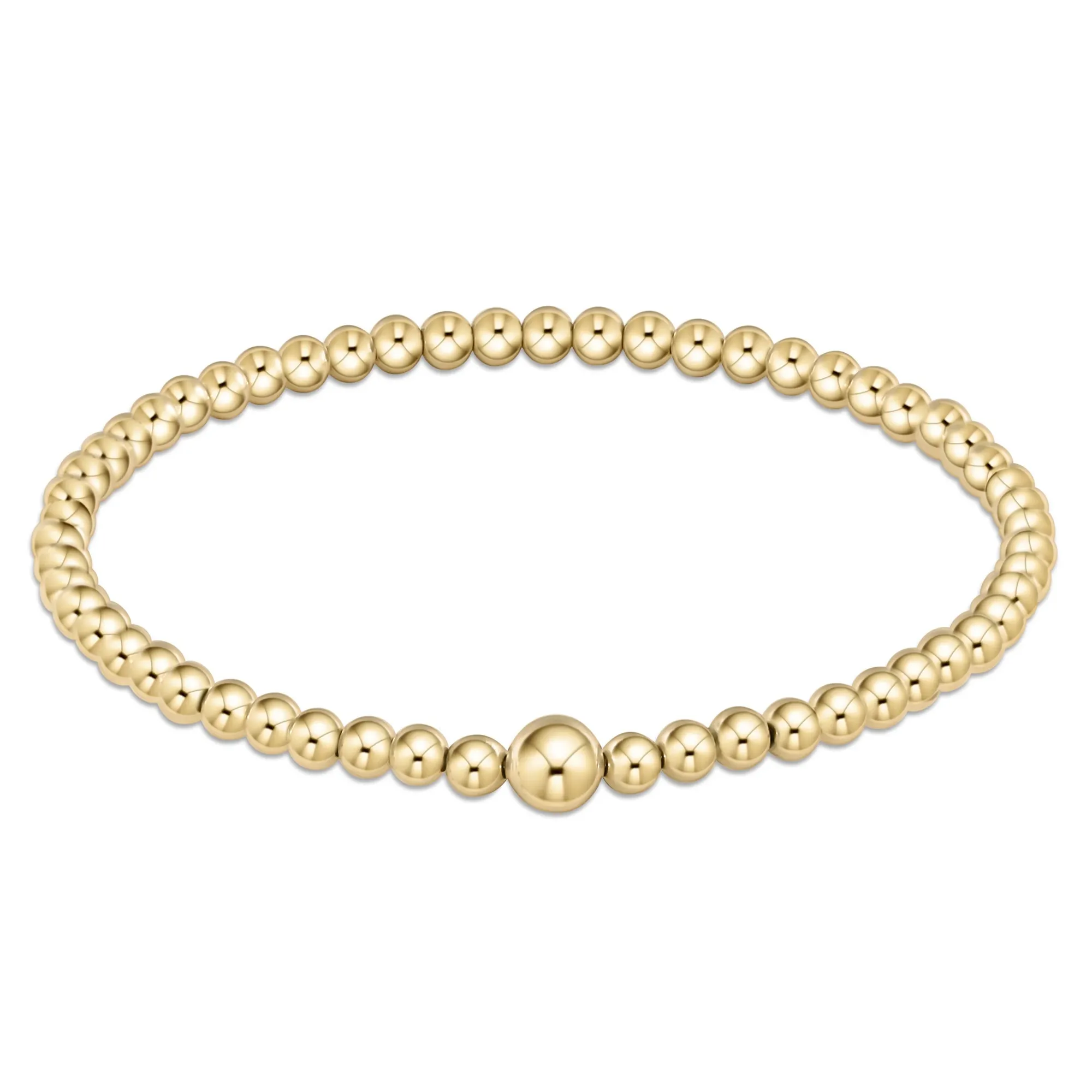 Classic Gold 4mm Beaded Bangle