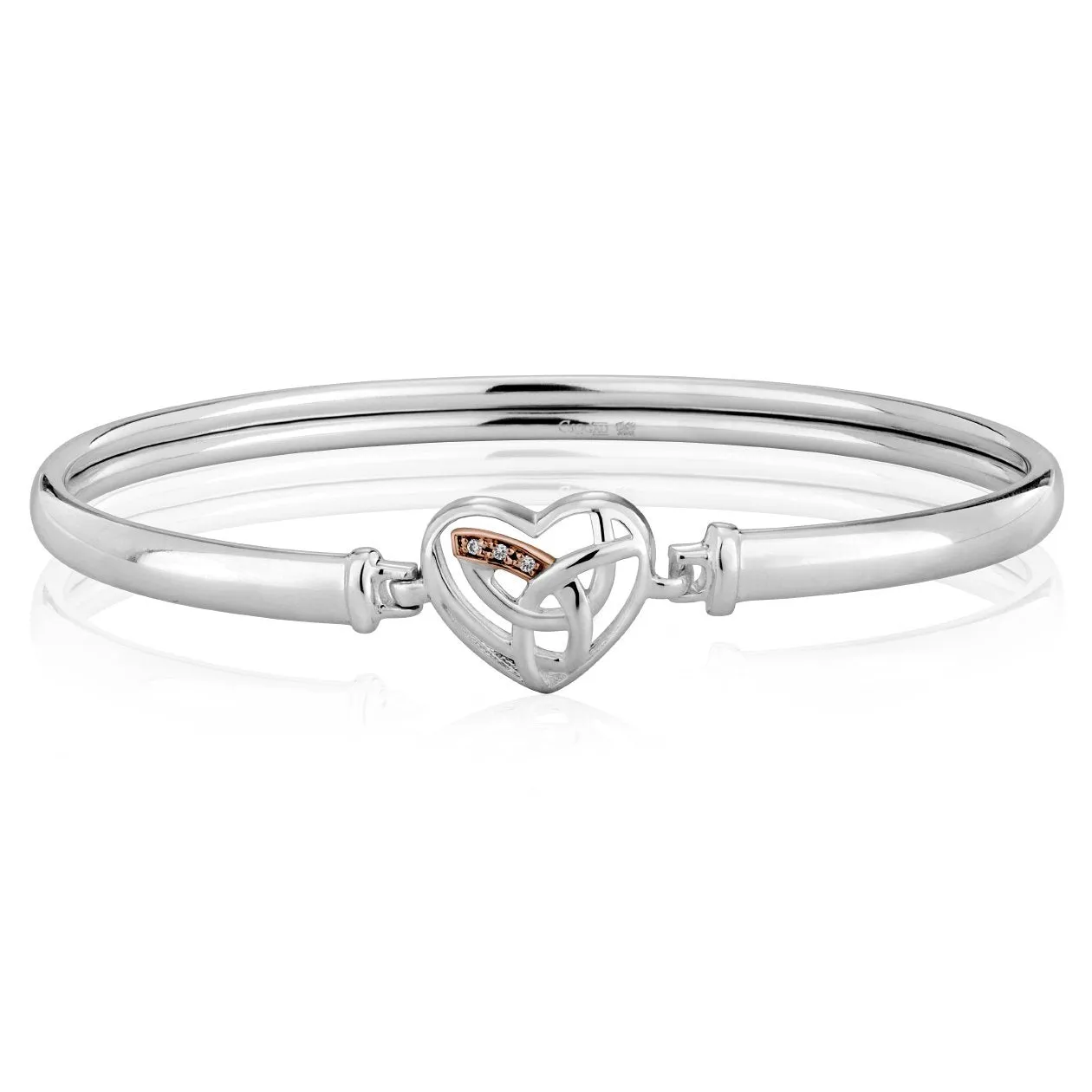 Clogau Eternal Love Sterling Silver Diamond Bangle D