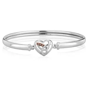 Clogau Eternal Love Sterling Silver Diamond Bangle D
