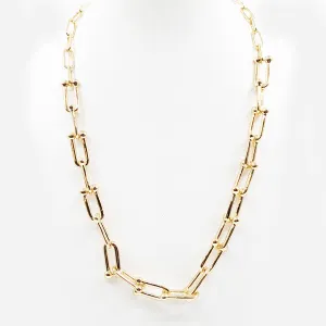 Contemporary ball link necklace