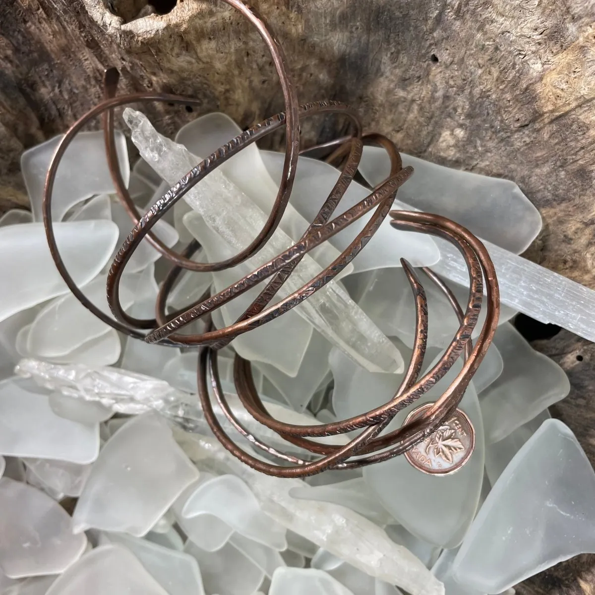 Copper Stackers Open Bangles