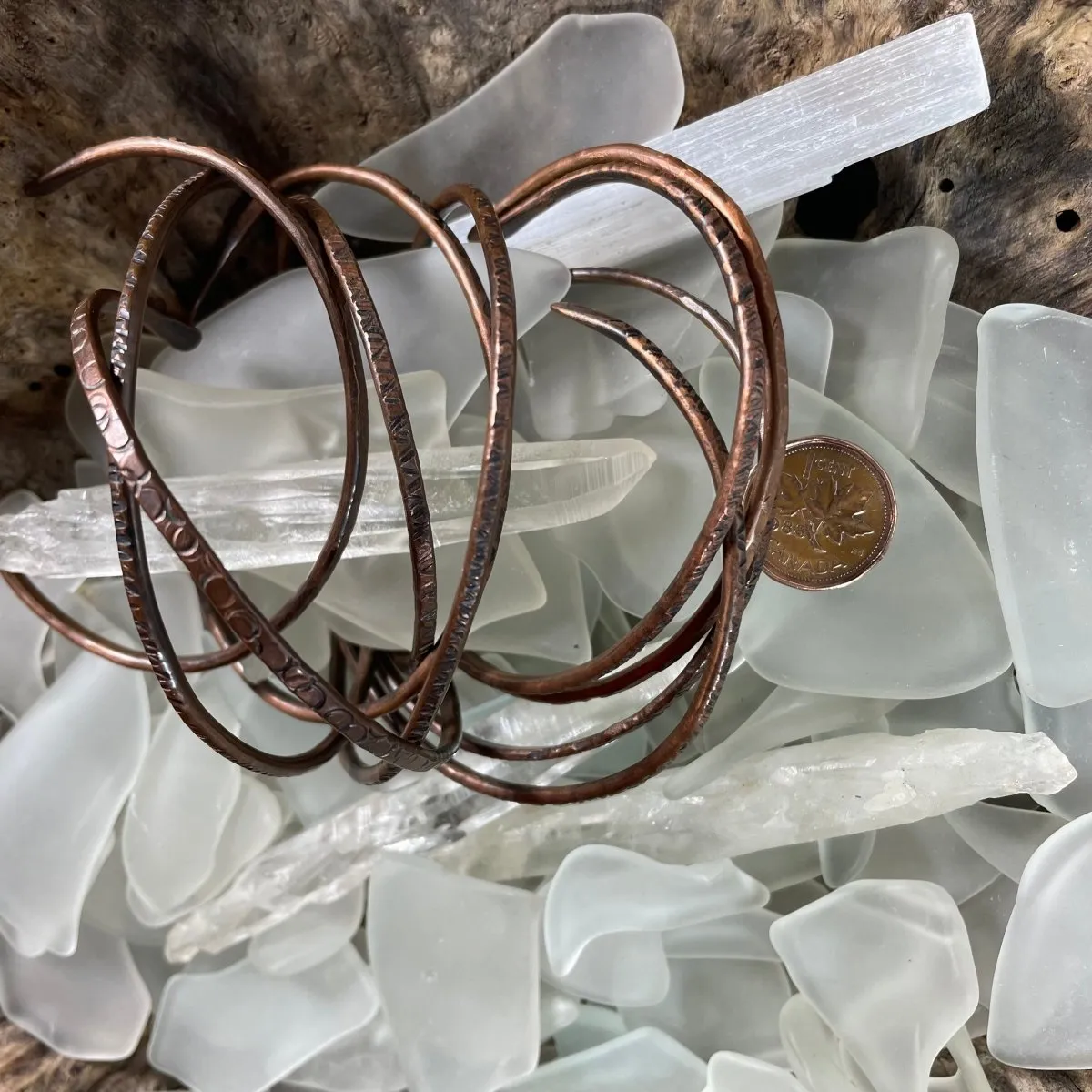 Copper Stackers Open Bangles