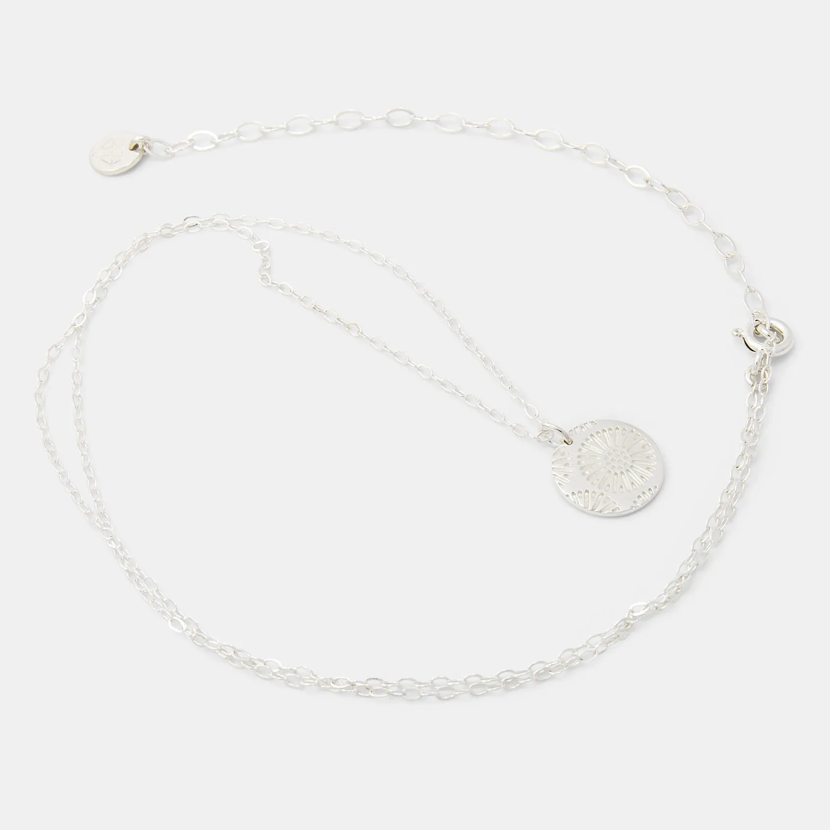 Coral Texture Silver Pendant Necklace