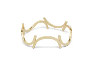 Curved Section Bangle, Yellow Gold