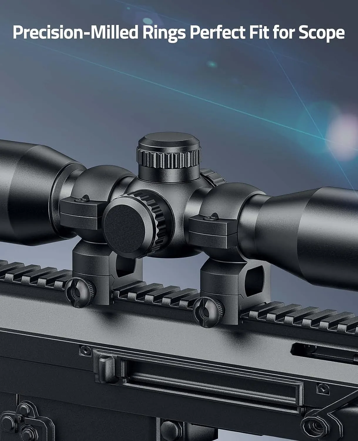 CVLIFE High Profile Picatinny Rail Scope Rings Mounts 1 Inch - 2 Pcs