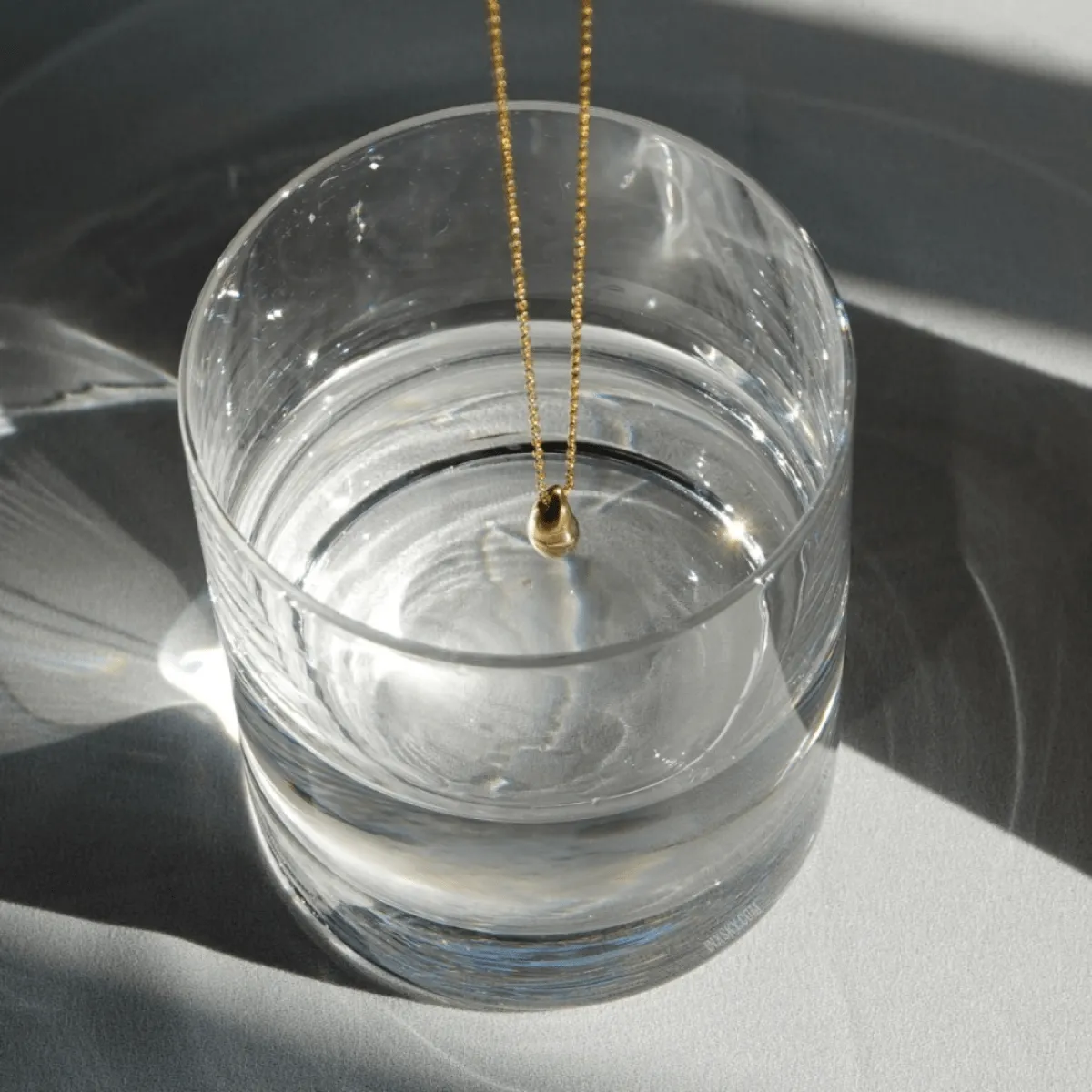 Dainty Gold Vermeil Teardrop Pendant