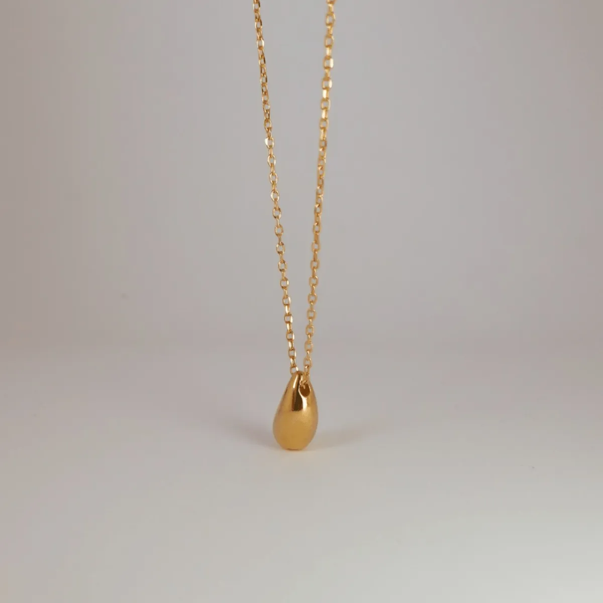 Dainty Gold Vermeil Teardrop Pendant