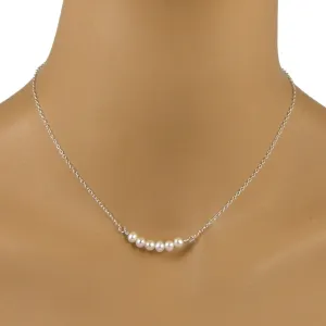 Dainty Pearl Necklace, Minimalist Pearl Necklace