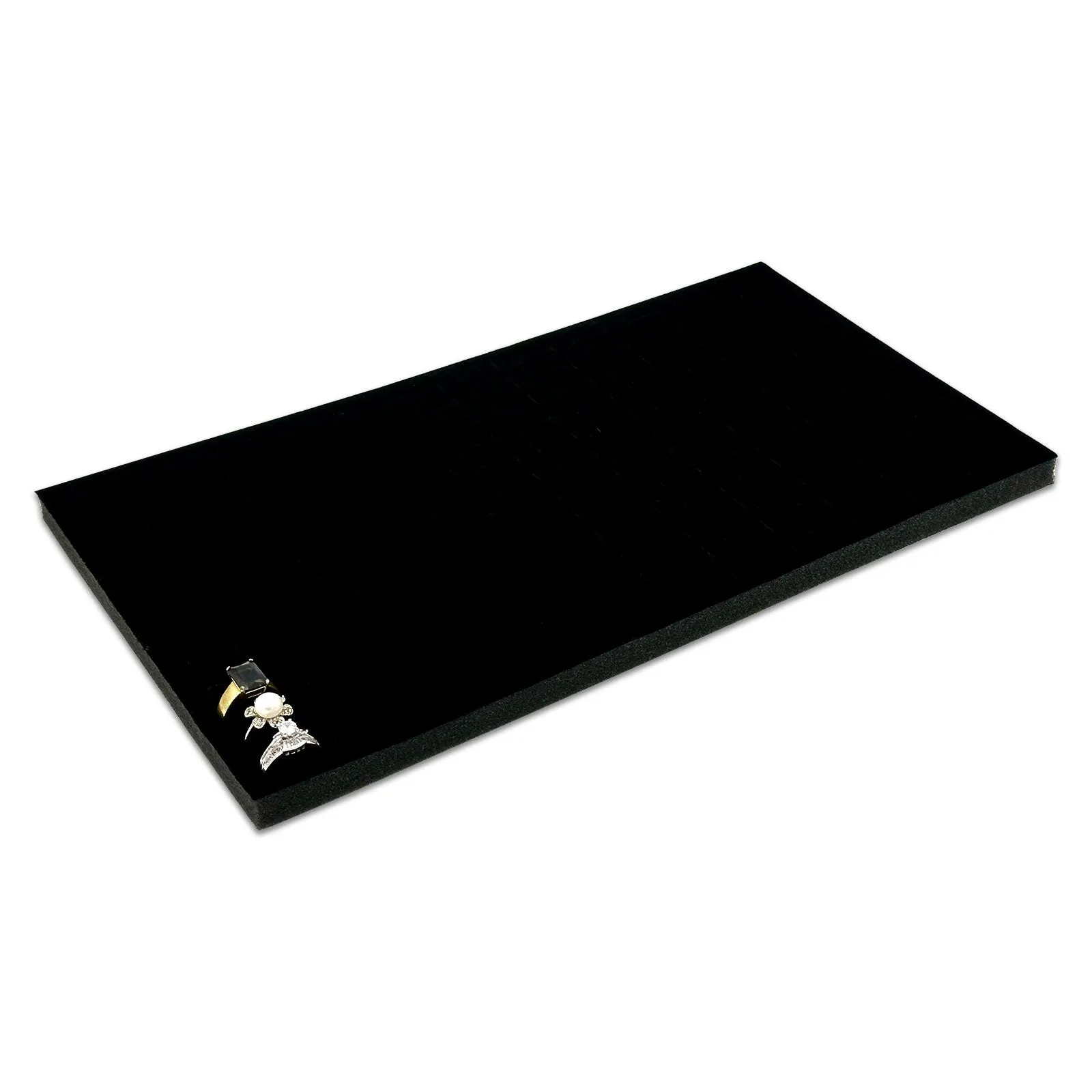 Deluxe Black Velvet Ring Foam For 144 Rings
