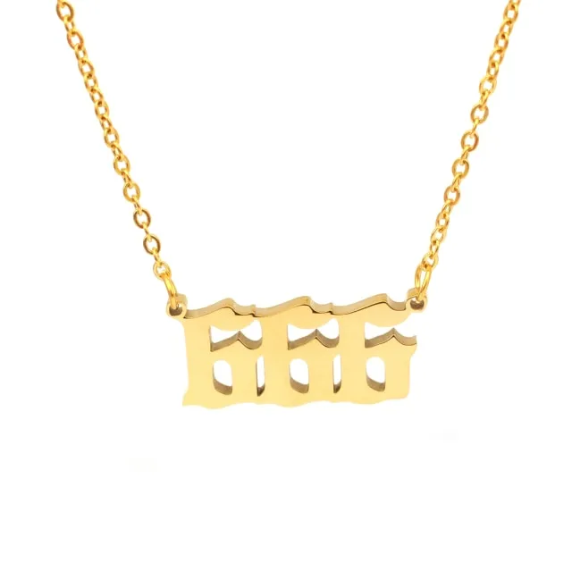 Devil Necklace Stainless Steel Angel Number Necklaces