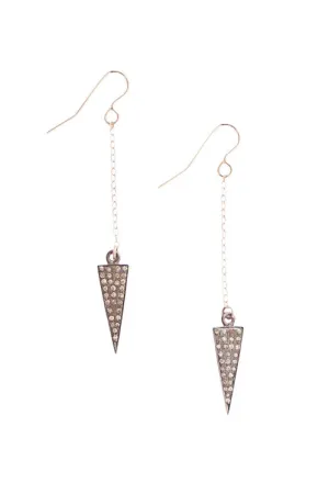Diamond Triangle Earrings