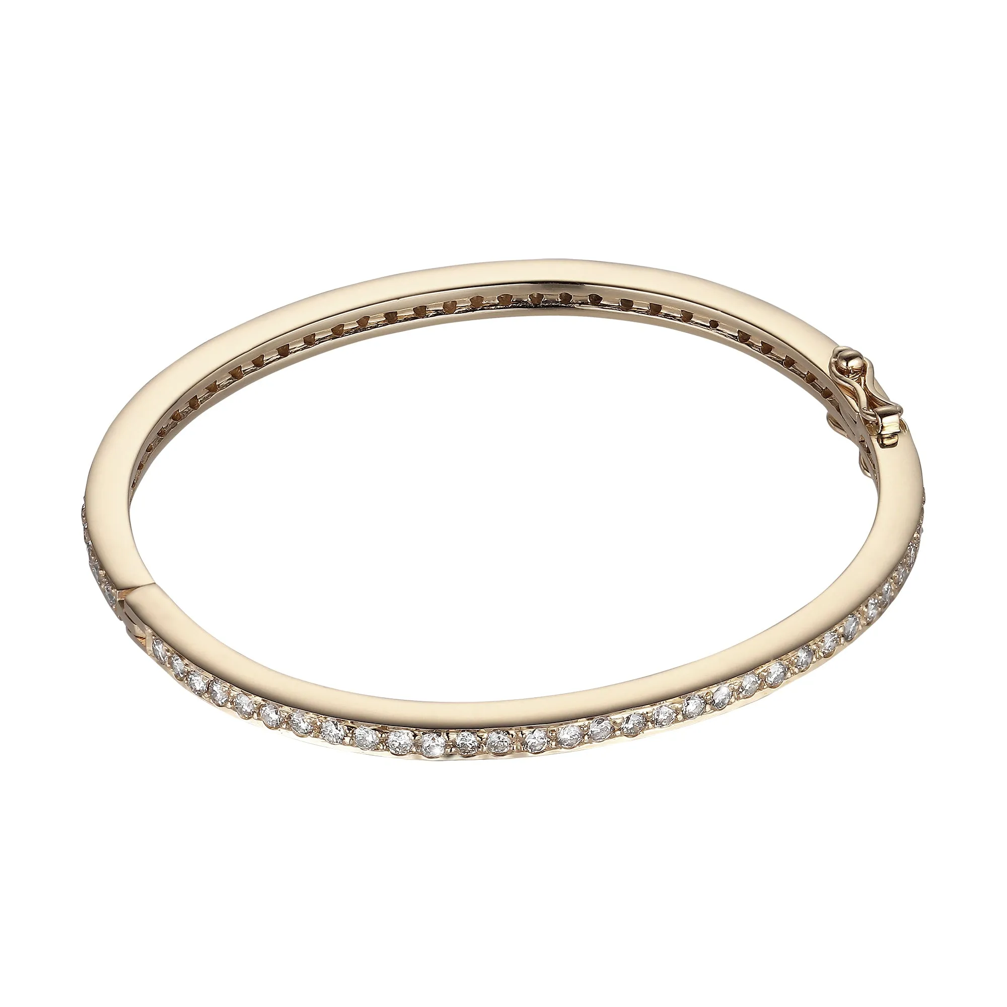 DIAMONDS, 1/1-Line Large Diamonds-Bangle, gold/white
