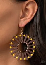 Earrings Solar Flare - Yellow E001