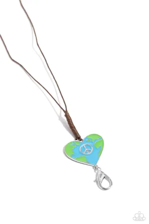 Earthy Evolution - Blue Paparazzi Lanyard