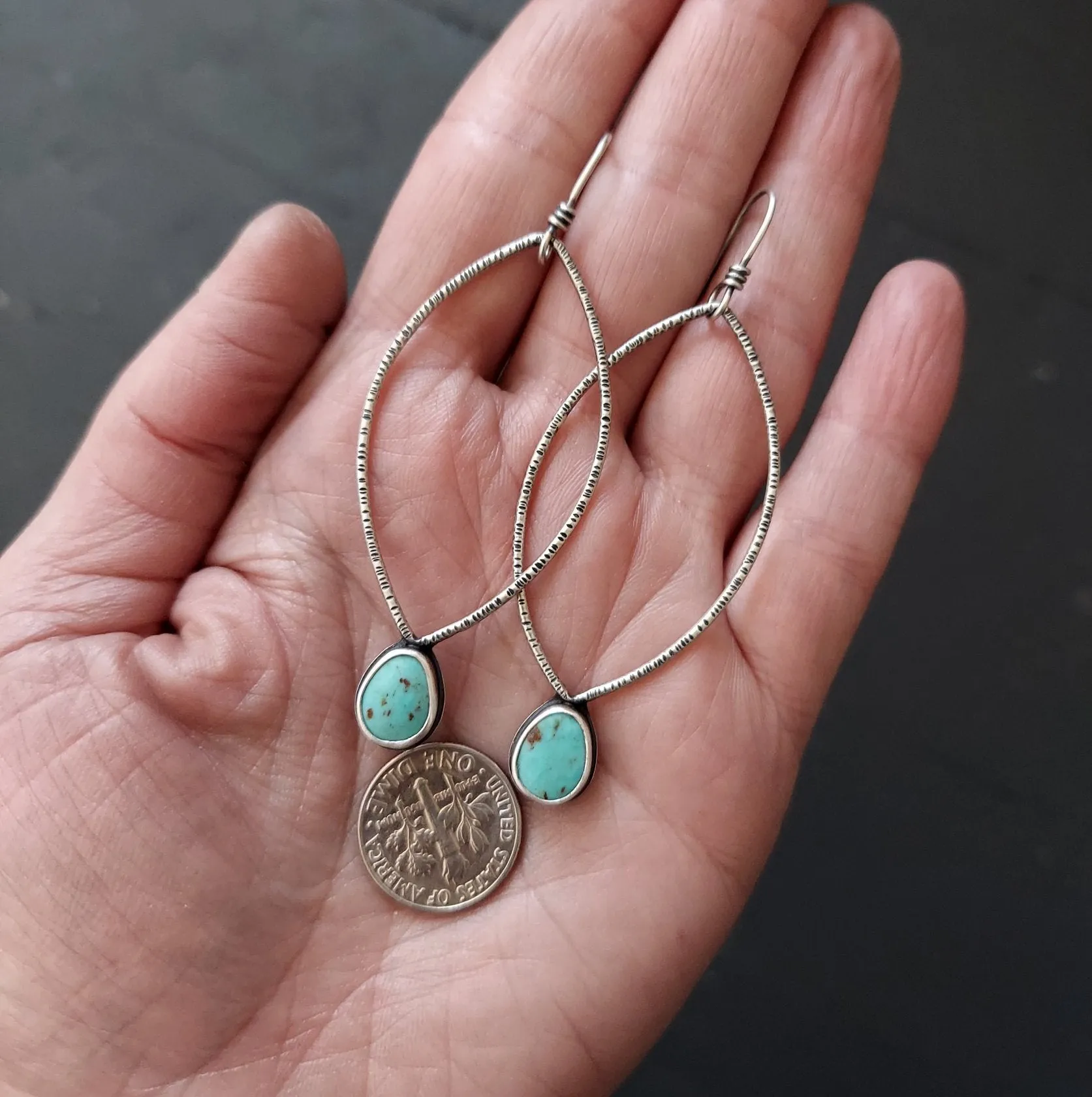Earthy Turquoise Dangles