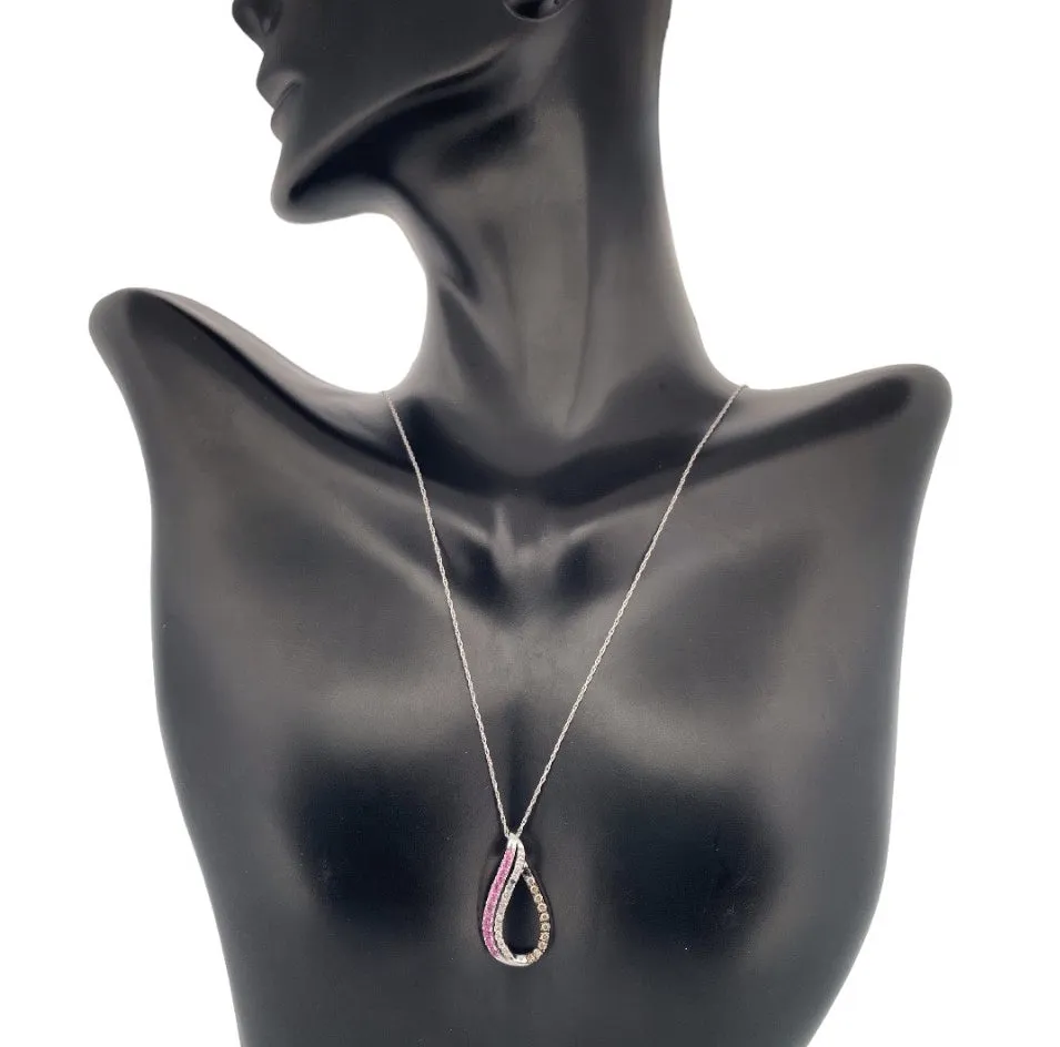 Enchanting 14K White Gold Natural Diamond Necklace