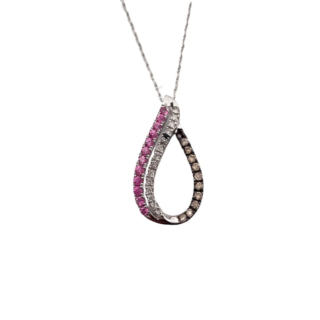 Enchanting 14K White Gold Natural Diamond Necklace