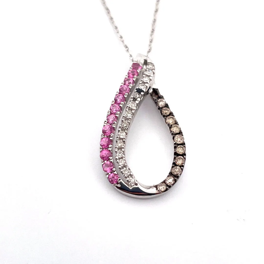 Enchanting 14K White Gold Natural Diamond Necklace