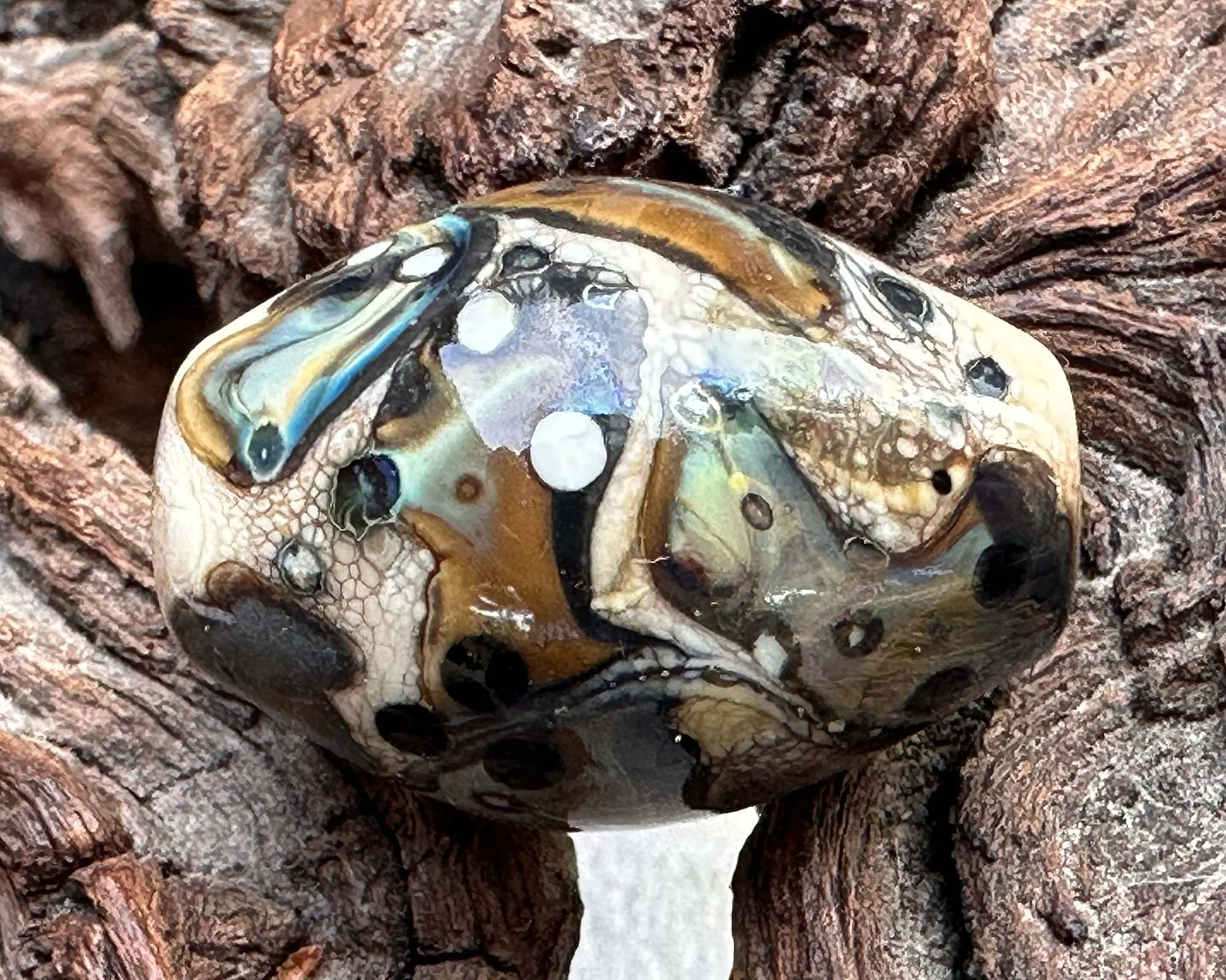 Ethereal Ivory Lampwork Focal Bead SRA