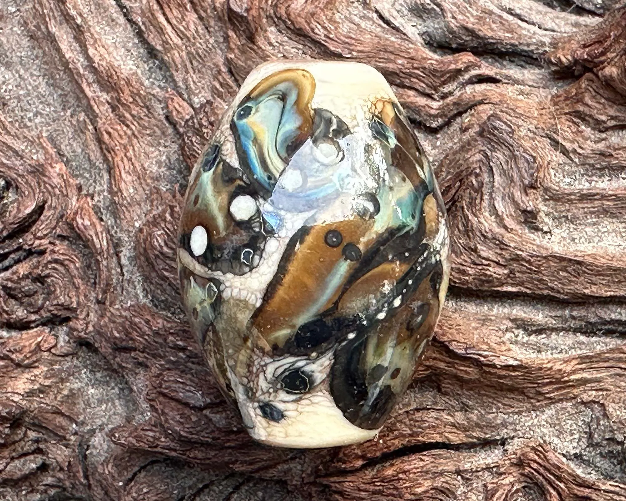 Ethereal Ivory Lampwork Focal Bead SRA