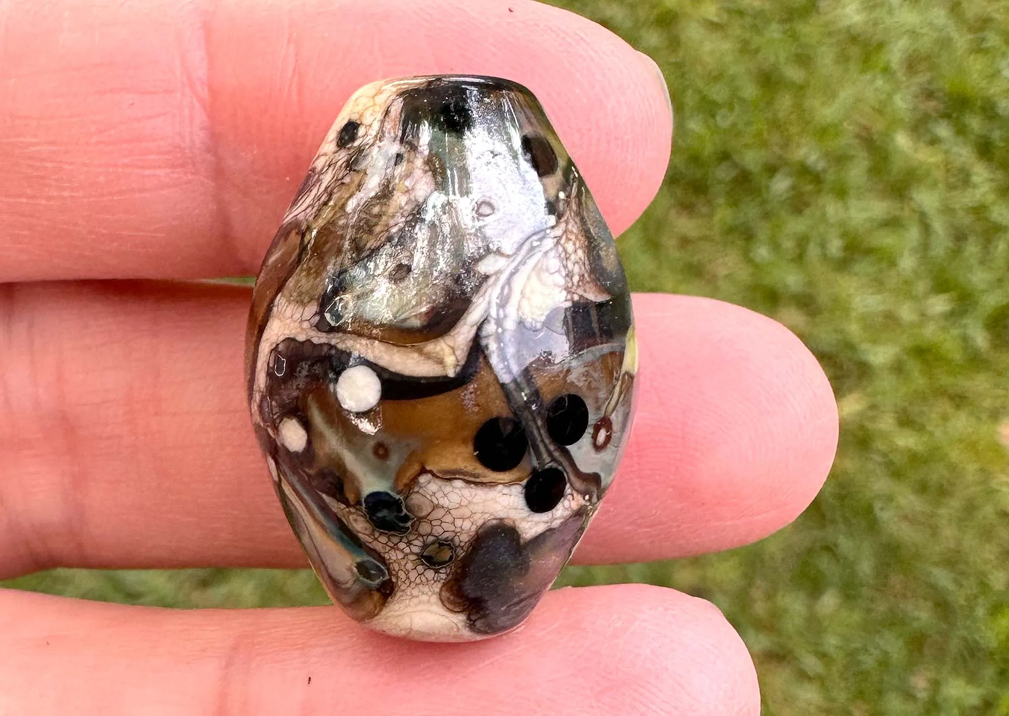 Ethereal Ivory Lampwork Focal Bead SRA