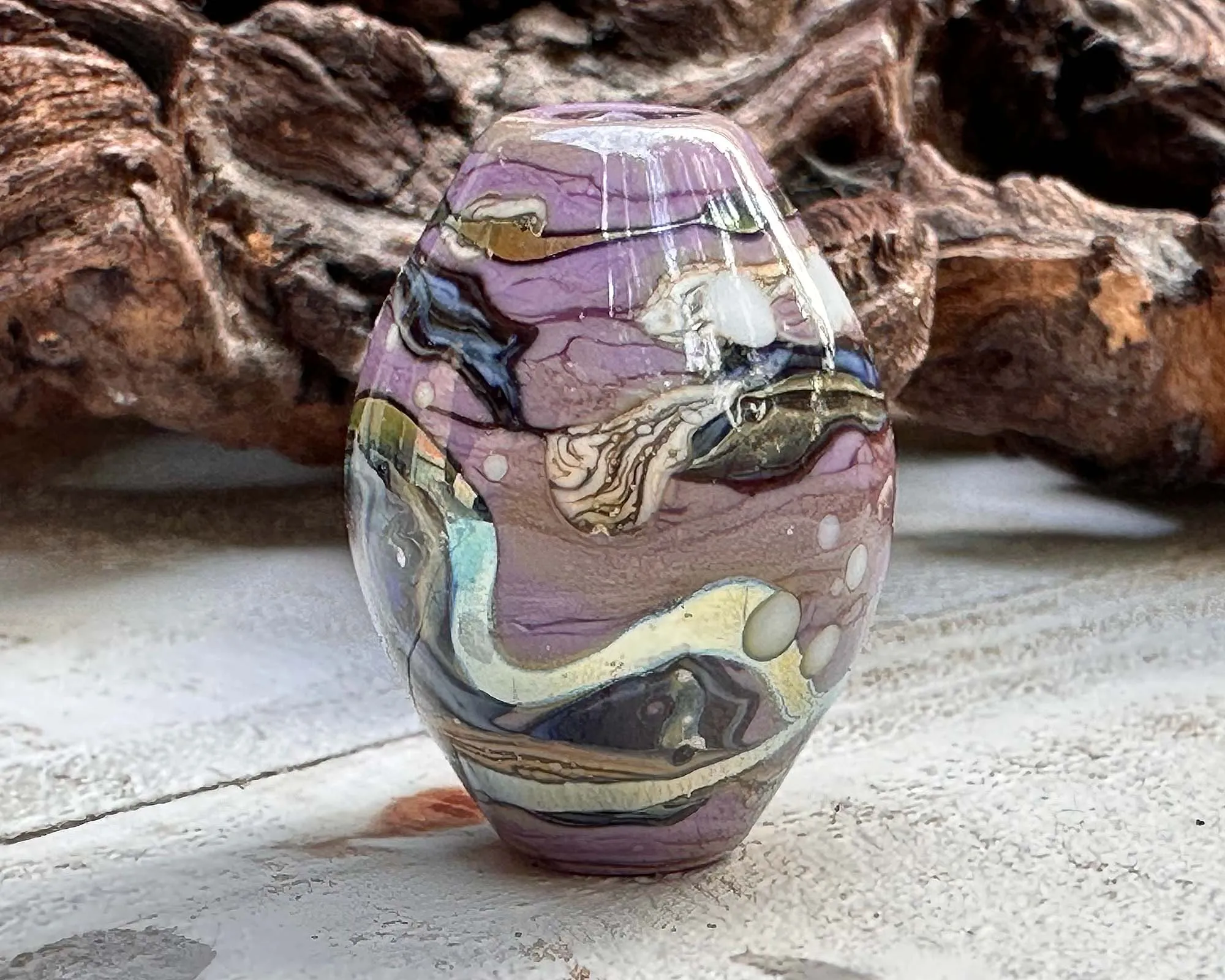 Ethereal Purple Lampwork Focal Bead SRA