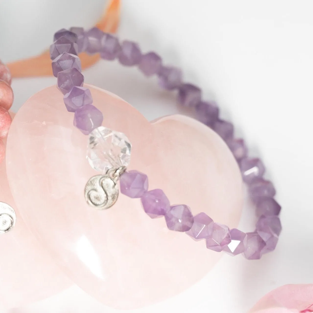 ETHEREAL Violet Flame | Amethyst Herkimer Bracelet