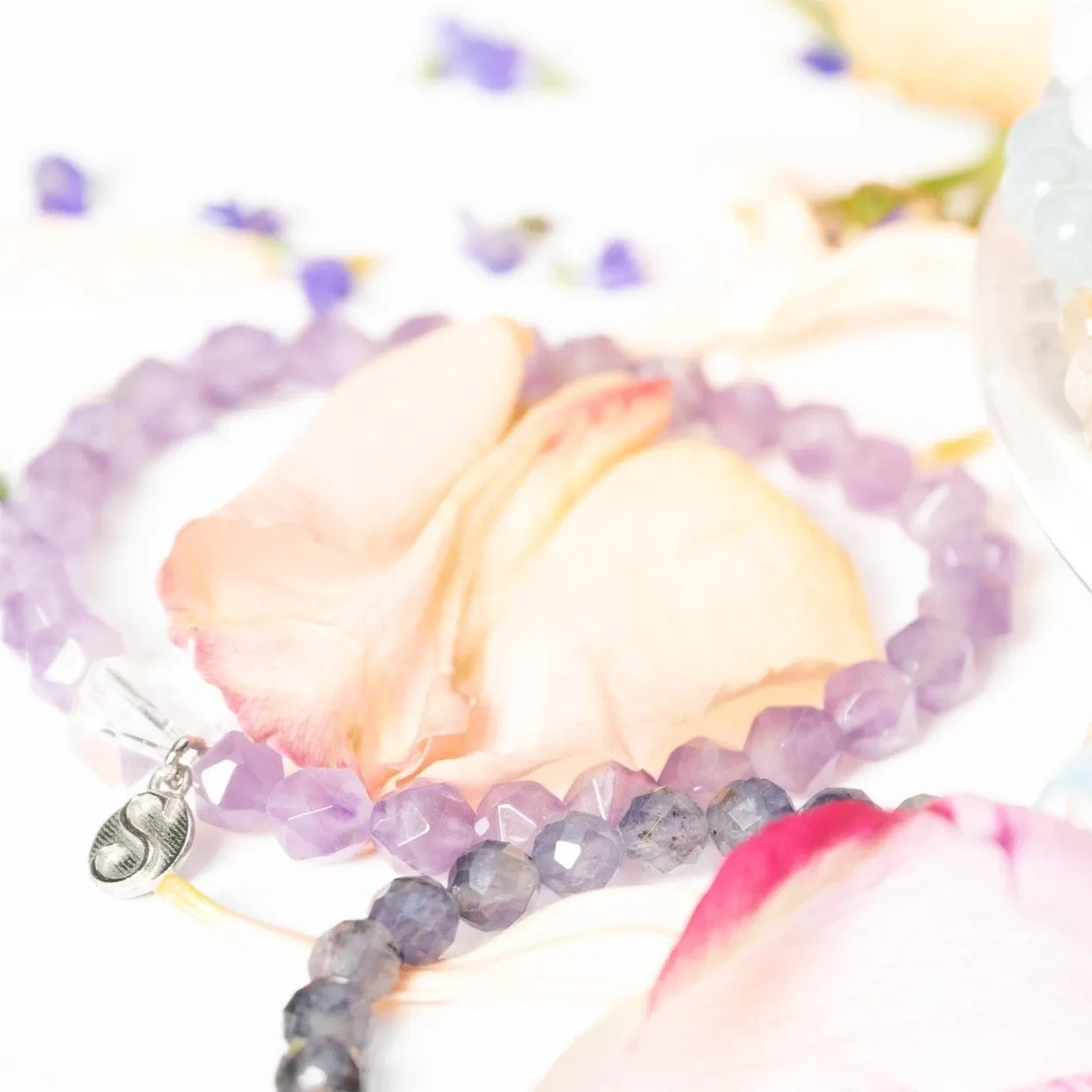 ETHEREAL Violet Flame | Amethyst Herkimer Bracelet