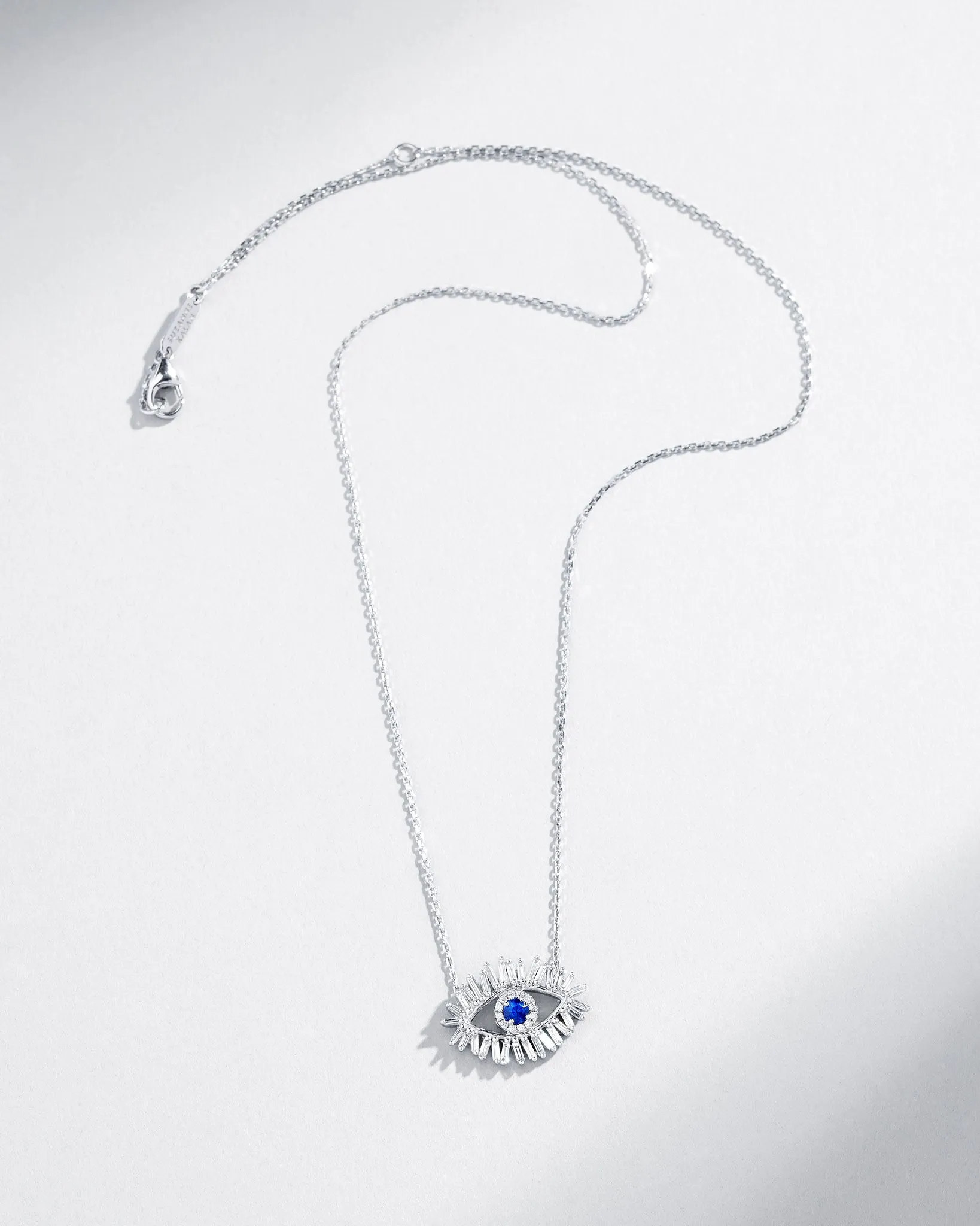 Evil Eye Midi Dark Blue Sapphire Pendant
