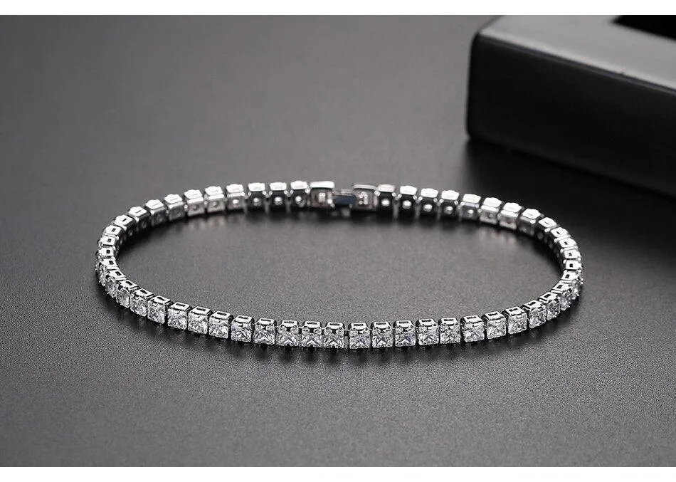 EXQUISITE Charming AAA  Cubic Zirconia Simulated Diamonds Gold Colour Tennis Bracelets