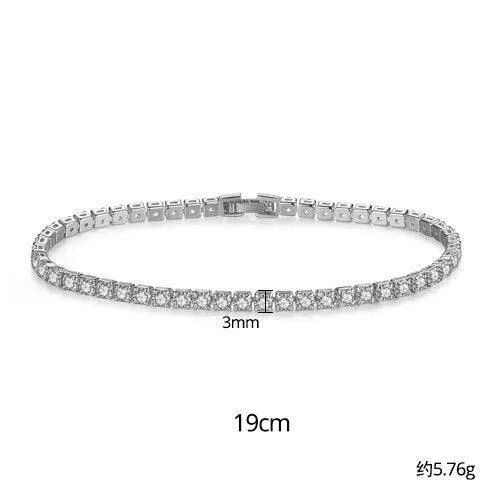 EXQUISITE Charming AAA  Cubic Zirconia Simulated Diamonds Gold Colour Tennis Bracelets