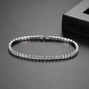 EXQUISITE Charming AAA  Cubic Zirconia Simulated Diamonds Gold Colour Tennis Bracelets