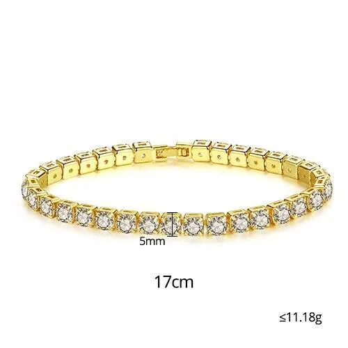 EXQUISITE Charming AAA  Cubic Zirconia Simulated Diamonds Gold Colour Tennis Bracelets