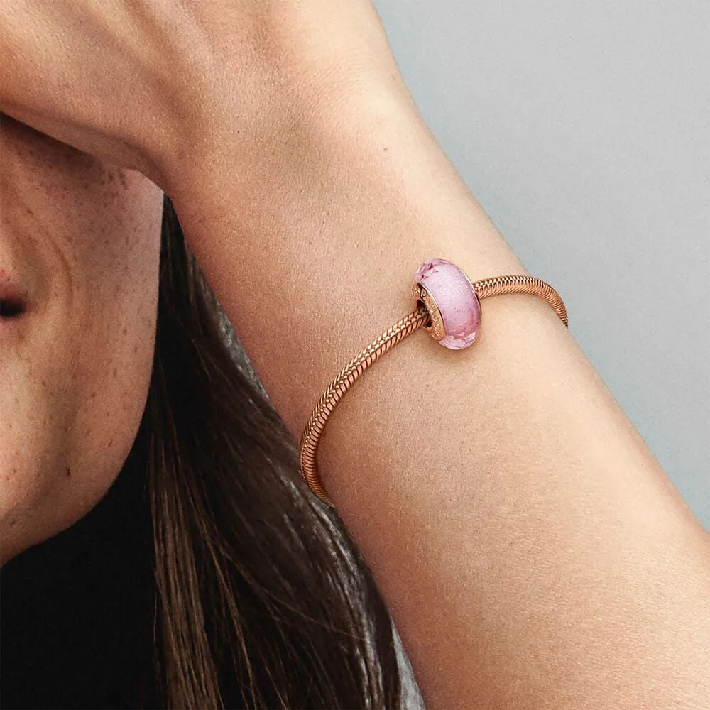 Faceted Pink Murano Glass Charm