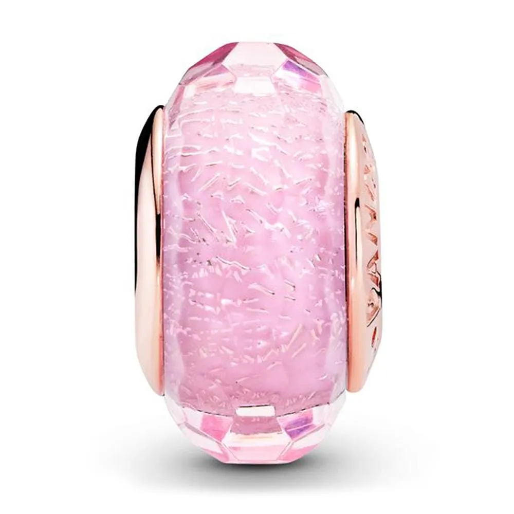 Faceted Pink Murano Glass Charm
