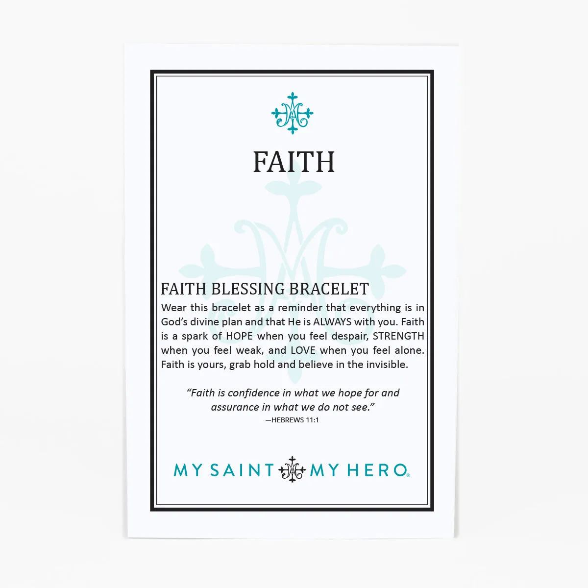 Faith Blessing Bracelet - Slate/Silver
