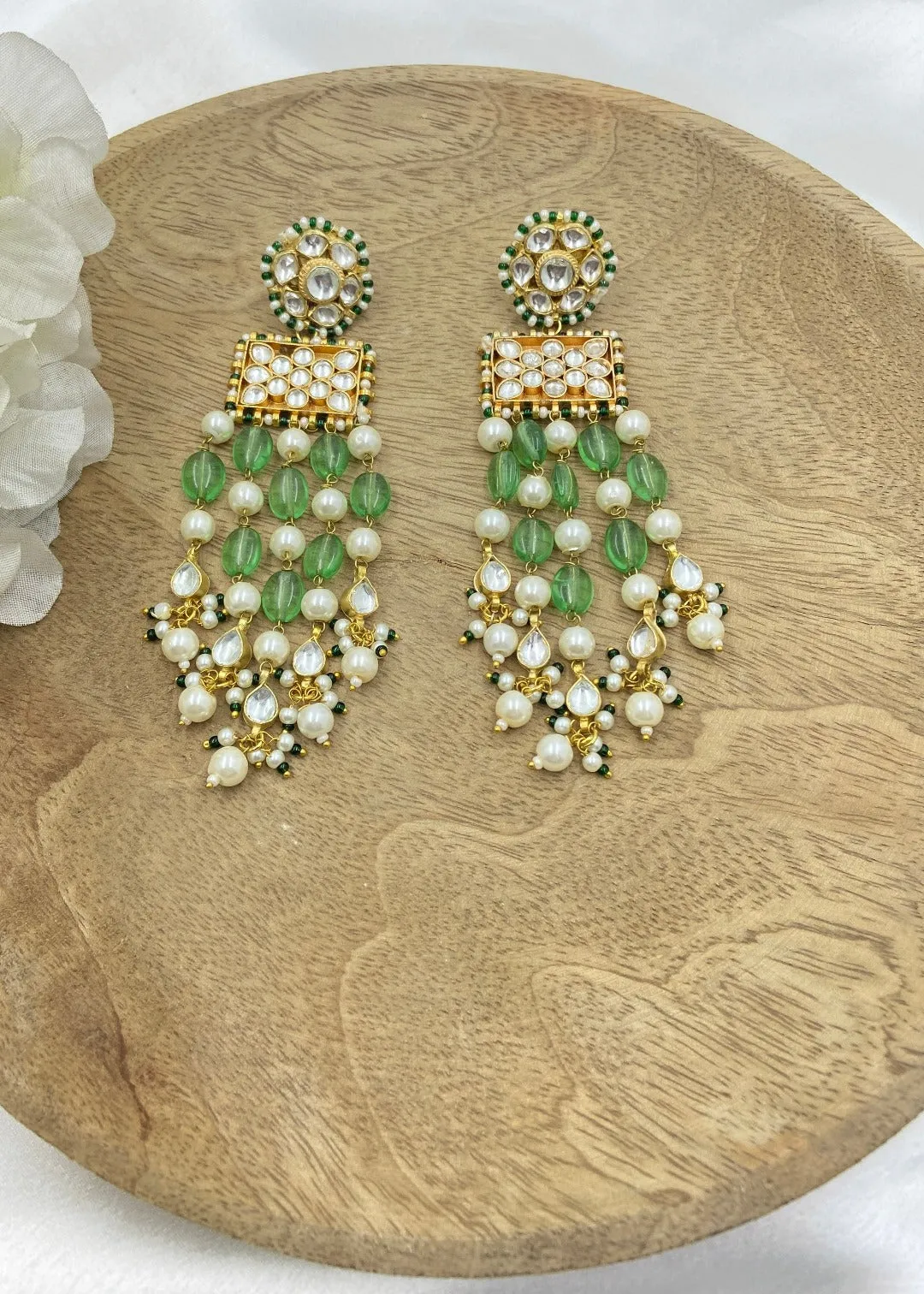 Falguni Gold Plated Kundan Polki Earrings