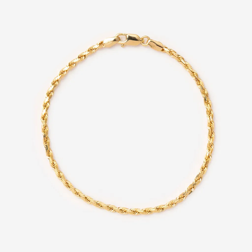 Fisher Rope Bracelet 2.3mm | 9ct Gold