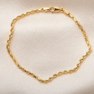 Fisher Rope Bracelet 2.3mm | 9ct Gold