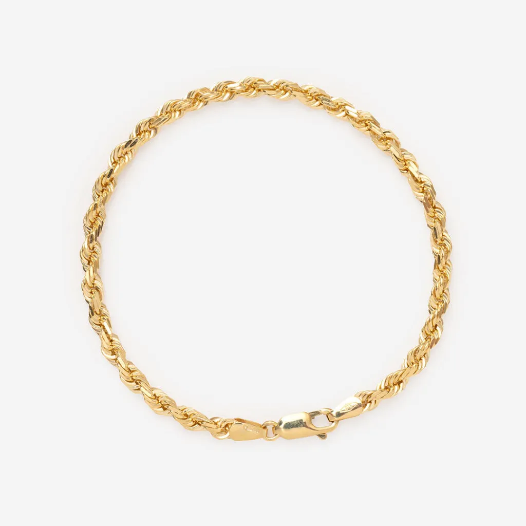 Fisher Rope Bracelet 3.8mm | 9ct Gold
